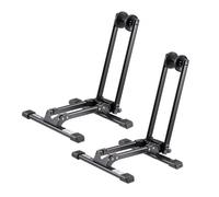 VEVOR Soporte para Aparcar Bicicletas de Montaña y Carretera de 508-736,6 mm 2 Piezas Soporte de Suelo Plegable para Bicicleta de Acero para Entrada, Garaje, Casa, Aparcamiento, Almacenamiento, Negro