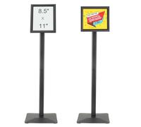 VEVOR Soporte para Carteles 279x216 mm Soporte de Exhibición Independiente Tabla de Anuncios de Aluminio Ángulo Ajustable con Base de Metal Estable y Lámina de PVC Impermeable para Información de Menú