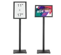 VEVOR Soporte para Carteles 420x297 mm Soporte de Exhibición Independiente Tabla de Anuncios de Aluminio Ángulo Ajustable con Base de Metal Estable y Lámina de PVC Impermeable para Información de Menú