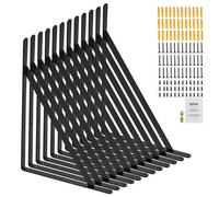 VEVOR Soporte para Estante, Soportes para Estante Flotantes Resistentes, Soporte para Estante Triangular de Color Negro, Soportes para Estantería de Acero con Capacidad de Carga de 160 Libras