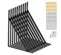 VEVOR Soporte para Estante, Soportes para Estante Flotantes Resistentes, Soportes para Estantes, Soporte para Estante Triangular, Soportes para Estantería de Acero con Capacidad de Carga de 160 Libras