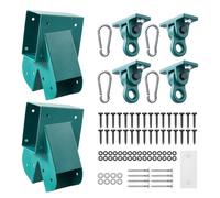 VEVOR Soporte para Estructura de Columpio Tipo A, Paquete de 2 Soportes y 4 Ganchos, Soporte Columpio de Acero y Aleación de Aluminio, Capacidad 567 kg para Madera Patio Jardín Parque Exterior, Verde