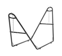 VEVOR Soporte para Hamaca Portátil Carga 250 kg Estructura de Acero Universal para Hamacas de 2,3-3,9 m Ajustable con Cadena, Gancho, Bolsa de Transporte, para Hamaca de 2 Personas Exterior Interior