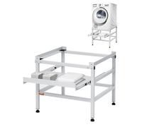 VEVOR Soporte para lavadora de 640 x 635 mm Pedestal para Lavadora de Acero al Carbono Capacidad de Carga de 136 kg Base de Pedestal para Lavadora y Secadora con Bandeja para Levantar Lavadoras