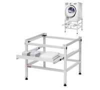VEVOR Soporte para Lavadora de 640 x 635 mm Pedestal para Lavadora de Acero al Carbono Capacidad de Carga de 136 kg Base de Pedestal para Lavadora y Secadora con Bandeja para Levantar Lavadoras
