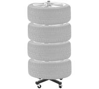 VEVOR Soporte para Neumáticos con Ruedas, Soporte para Neumáticos de Acero Resistente para 4 Neumáticos con Llantas, que Ahorra Espacio para Neumáticos, para Talleres de Garaje, 460 x 460 x 1160 mm