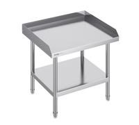 VEVOR Soporte para Parrilla de Equipo de Acero Inoxidable 122 x 76 x 61 cm Mesa con Soporte para Parrilla con Estante Inferior de Almacenamiento Ajustable para Hotel, Hogar, Cocina, Restaurante