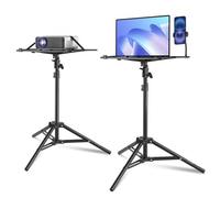 VEVOR Soporte para Proyector, Trípode para Computadora Portátil con Bandeja y Soporte para Teléfono con Cuello de Cisne Altura Ajustable de 685-1600 mm para Películas al Aire Libre, Hogar, Oficina