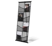 VEVOR Soporte para Revistas, 4 Niveles 8 Ranuras de Malla, Expositor de Pie para Folletos, Estante Revistero para Periódicos Presentación de Literatura Catálogos, Portafolletos para Tienda Exhibición