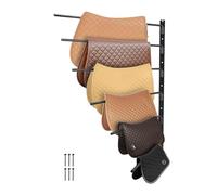 VEVOR Soporte para Sillín de Pared de 78,5 x 76,0 x 14,0 cm, Soporte para Sillín Abatible de Seis Niveles, Soporte para Mantas y Almohadillas para Caballos para Organizar el Cuarto de Aperos, Negro