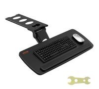 VEVOR Soporte para Teclado Bandeja Deslizante para Teclado y Ratón de 63,5x25 cm Debajo del Escritorio Carga Máxima de 5 kg Fijación Fácil y Ángulo Ajustable para PC en Oficina Casa