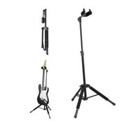 VEVOR Soporte para Trípode de Guitarra con Bloqueo Automático por Gravedad, Carga de 15 kg, Soporte Plegable para Guitarra con Altura Ajustable de 900-1200 mm para Guitarra, Acústica Eléctrica Bajo