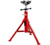 VEVOR Soporte para Tubería Plegable con Cabeza en V de Transferencia de 2 Bolas y Patas Plegables 1134 kg Altura Ajustable 71-131 cm Tipo 1107A Adecuado para la Mayoría de Los Trabajos de Tubería