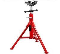 VEVOR Soporte para Tubería Plegable con Cabeza en V de Transferencia de 2 Bolas y Patas Plegables 1134 kg Altura Ajustable 71-131 cm Tipo 1107A Adecuado para la Mayoría de Los Trabajos de Tubería