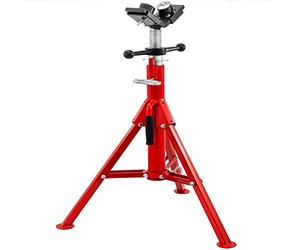 VEVOR Soporte para Tubería Plegable con Cabeza en V de Transferencia de 2 Bolas y Patas Plegables 2500LB Altura Ajustable 28IN a 51,5IN Tipo 1107B Adecuado para la Mayoría de Los Trabajos de Tubería