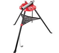 VEVOR Soporte para tuberías con trípode para Tubos 3,2 a 152 mm Patas de Acero Plegables Soportes para Tubos con Bandeja Tornillo de Banco con Cadena para una Variedad de Materiales de tuberías