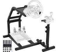 VEVOR Soporte para Volante 44x31cm Soporte de Volante Universal Plegable 11,5kg Soporte de ruedas Pro Altura de 52-68cm Compatible con Logitech G25