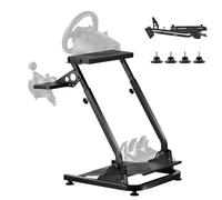 VEVOR Soporte para Volante de Carreras Ajustable y Plegable, Compatible con Logitech G29, G27, G920 y G923, Thrustmaster T300RS, T300GT, T248, TS-PC y TSXW Gaming Cockpit. Pedales no Incluidos