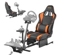 VEVOR Soporte para Volante de Carreras Brazo de Riel Único, Soporte de Volante Compatible con Logitech G25, G27, G29, G920, G923, Thrustmaster T300RS, TX F458, T500RS, T3PA-PRO (F1/GT), Pedales CSR