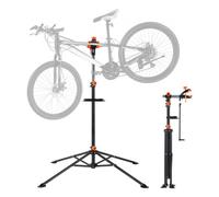VEVOR Soporte Plegable para Taller de Bicicletas Carga de 36,3 kg Soporte de Reparación de Bicicletas Ajustable en Altura, Abrazadera Giratoria de 360° con Soporte para Herramientas para Mantenimiento