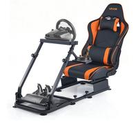 VEVOR Soporte Portátil para Volante de Carreras, con Doble Brazo y Doble Riel, Compatible con Logitech G25, G27, G29, G920, G923, Thrustmaster T300RS, TX F458, T500RS, T3PA-PRO (F1/GT) y Pedales CSR