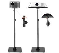 VEVOR Soporte Proyector Suelo Portátil, Altura Ajustable desde 720 a 1570 mm, 360° Rotación, Carga 5 kg, Compatible con Portátiles y Micrófonos para Reuniones Casa Oficina Cine al Aire Libre Escenario