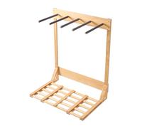 VEVOR Soporte Vertical para Tablas de Surf, Soporte de Madera de 4 Niveles para Almacenamiento y Exhibición de Tablas de Surf, Estante de Tabla Independiente para Wakeboard, Snowboard y Esquís