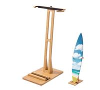VEVOR Soporte Vertical para Tablas de Surf, Soporte de Madera para Tablas de Surf Ajustable de 370 a 665 mm, Organizador de Tabla Independiente con Relleno de Corcho, para Wakeboard, Snowboard