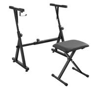VEVOR Soporte y taburete para teclado de piano digital Z ajustable portátil con ruedas