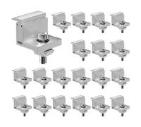 VEVOR Soporte Z para Panel Solar 20 Piezas Kit de Abrazadera de Borde de Panel Solar Ajustable 35-50 mm Soporte de Montaje de Aluminio Anodizado Liviano para Autocaravanas, Barcos, Paredes, Techos