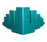 VEVOR Soportes de Esquina 8 Piezas Kit de Soporte para Mesa de Taller de Acero Grosor de 4 mm Soportes en Ángulo Recto con Kit de Hardware Accesorio de Borde de Escritorio Común Bricolaje Familiar