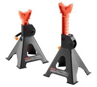 VEVOR Soportes de Gato de Acero 2 Piezas Capacidad de 3 Toneladas (6,000 lbs) Soportes de Gato para Automóvil, Altura Ajustable de 275-415 mm para Levantar SUV, Camioneta, Automóvil y UTV/ATV, Rojo