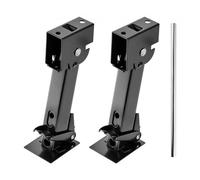VEVOR Soportes Estabilizadores Telescópicos y Plegables, para Remolque, Giratorios, para Caravanas y Remolques, Capacidad de Carga 453,59 kg Cada Uno, Altura Ajustable: 297,18-462,28 mm, 2 uds