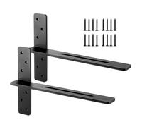 VEVOR Soportes para Estantes en Forma de T, 2 Unidades, Capacidad de Peso de 90 kg, 457,2 x 73,5 x 304,8 mm, de Acero Macizo para Estantes, para Encimera con Tornillos, Resistentes y Fiables