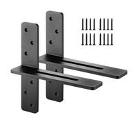 VEVOR Soportes para Estantes Flotantes en Forma de T, Capacidad de Peso de 90 kg, 304,8 x 73,5 x 304,8 mm, de Acero Macizo para Estantes, Soporte Flotante para Encimera con Tornillos, 2 Piezas