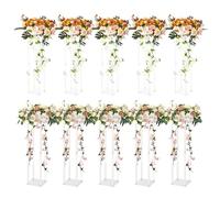 VEVOR Soportes para Flores de Boda 10 Piezas Estante de Flores de Boda 60 cm Jarrón Geométrico Laminado Acrílico, Soporte de Exhibición Floral para Recepción de Eventos, Decoración de Fiestas Bodas