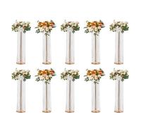 VEVOR Soportes para Flores de Boda 10 Piezas Estante de Flores de Boda Alto de 90cm Soporte de Exhibición Floral de Metal Cristal para Eventos de Recepción, Decoración del Hogar, Hotel, Fiestas, Bodas