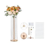 VEVOR Soportes para Flores de Boda 2 Piezas Estante de Flores de Boda Alto de 90 cm Soporte de Exhibición Floral de Metal Cristal para Eventos de Recepción, Decoración del Hogar, Hotel, Fiestas, Bodas