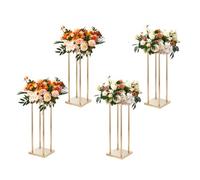 VEVOR Soportes para Flores de Boda 4 Piezas Estante de Flores de Boda Alto de 60 cm Florero Geométrico Soporte de Exhibición Floral Laminado para Recepción de Eventos, Decoración de Fiestas, Bodas