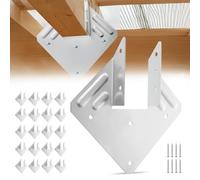 VEVOR Soportes para Vigas, Tamaño Interior de 135 x 40 x 63 mm, Fuerte y Resistente a la Intemperie, Soportes para Vigas de Techo y Estructuras de Madera, Fácil Instalación, 25 Unidades, Plata