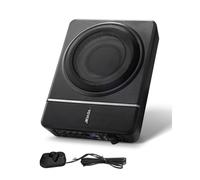 VEVOR Subwoofer para Debajo del Asiento para Automóvil 203 mm 240 W Altavoz Compacto para Coche Amplificador Incorporado Entrada Bajo Controlador de Volumen Control Remoto con Cable