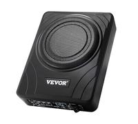 VEVOR Subwoofer para Debajo del Asiento para Automóvil 203 mm 300 W Altavoz Compacto para Coche Amplificador Incorporado Entrada Bajo Controlador de Volumen Control Remoto con Cable