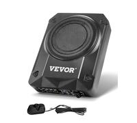 VEVOR Subwoofer para Debajo del Asiento para Automóvil 203 mm 800 W Altavoz Compacto para Coche Amplificador Incorporado Entrada de Nivel Alto Bajo Controlador de Volumen Control Remoto con Cable