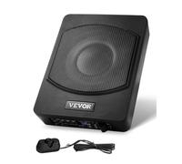 VEVOR Subwoofer para Debajo del Asiento para Automóvil 254 mm 800 W Altavoz Compacto para Coche Amplificador Incorporado Entrada Bajo Controlador de Volumen Control Remoto con Cable