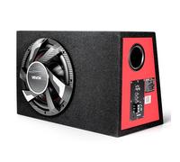 VEVOR Subwoofer para Maletero de Coche 245W RMS 305mm, Caja de Subwoofer con Carcasa, Amplificador Integrado, Juego de Cableado, Diseño Trapezoidal Delgado y Compacto, para Sistema de Audio de Coche