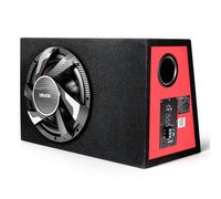 VEVOR Subwoofer para Maletero de Coche 245W RMS 305mm, Caja de Subwoofer con Carcasa, Amplificador Integrado, Juego de Cableado, Diseño Trapezoidal Delgado y Compacto, para Sistema de Audio de Coche