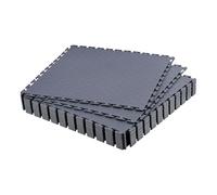 VEVOR Suelo de PVC Antideslizante para Garaje, Paquete de 16 Unidades de 513 x 513 x 5 mm, Instalación por Clic, con Patrón de Diamante para Taller, Almacén, Cuarto de Herramientas, Gris Grafito