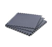 VEVOR Suelo de PVC para Garaje, 513 x 513 x 5 mm, Instalación Clic, Alfombrillas Antideslizantes de PVC con Patrón de Diamante para Taller, Almacén, Cuarto de Herramientas, Gris Grafito, 8 uds