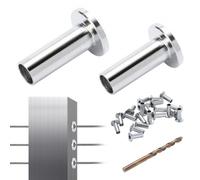 VEVOR T316 Fundas protectoras de acero inoxidable para barandilla 121 PCS Cuerda de alambre 4 mm 4,8 mm T316 Grado marino, con broca Fácil instalación para barandilla de bricolaje, barandilla, plata