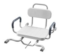 VEVOR Tabla de Bañera con Brazos y Respaldo, Asiento de Bañera con Mango Carga de 100 kg, Ancho de 740 mm o 790 mm Silla Giratoria de 360° para Adultos, Personas Mayores, Personas con Discapacidad